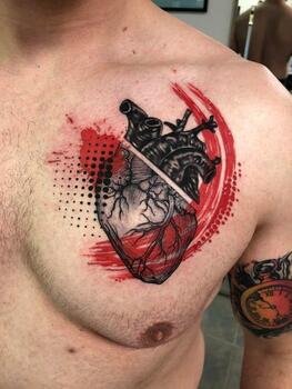 Blackinkuth Trashpolka Heart Tattoo 